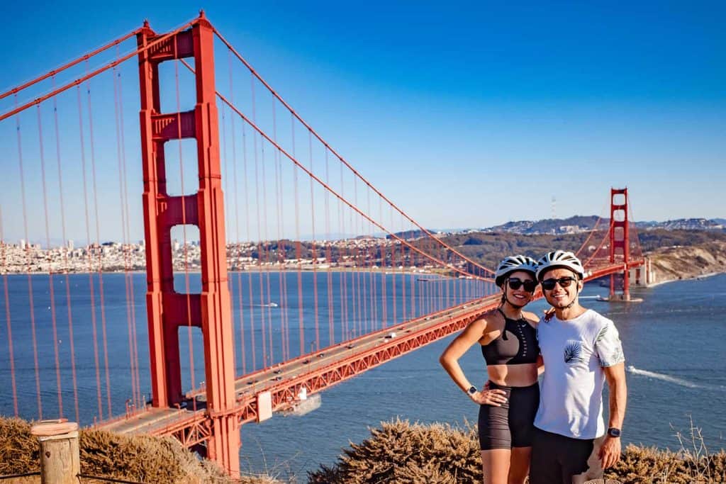 golden gate bridge view electic bike tour sf