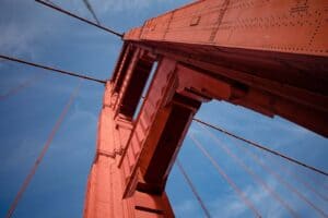 Golden gate bridge tower view san francisco bike tour