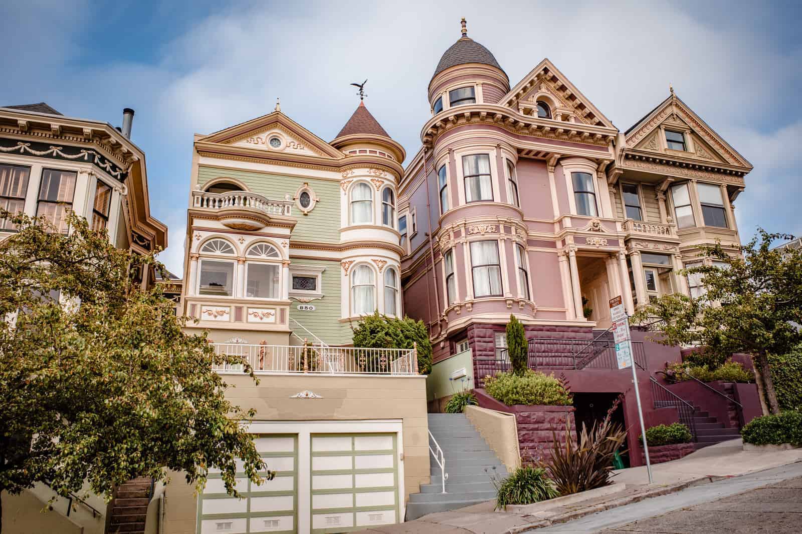 The Ultimate Electric Sf Bike Tour 10 Victorian queen anne architecture alamo square san francisco e-bike tour