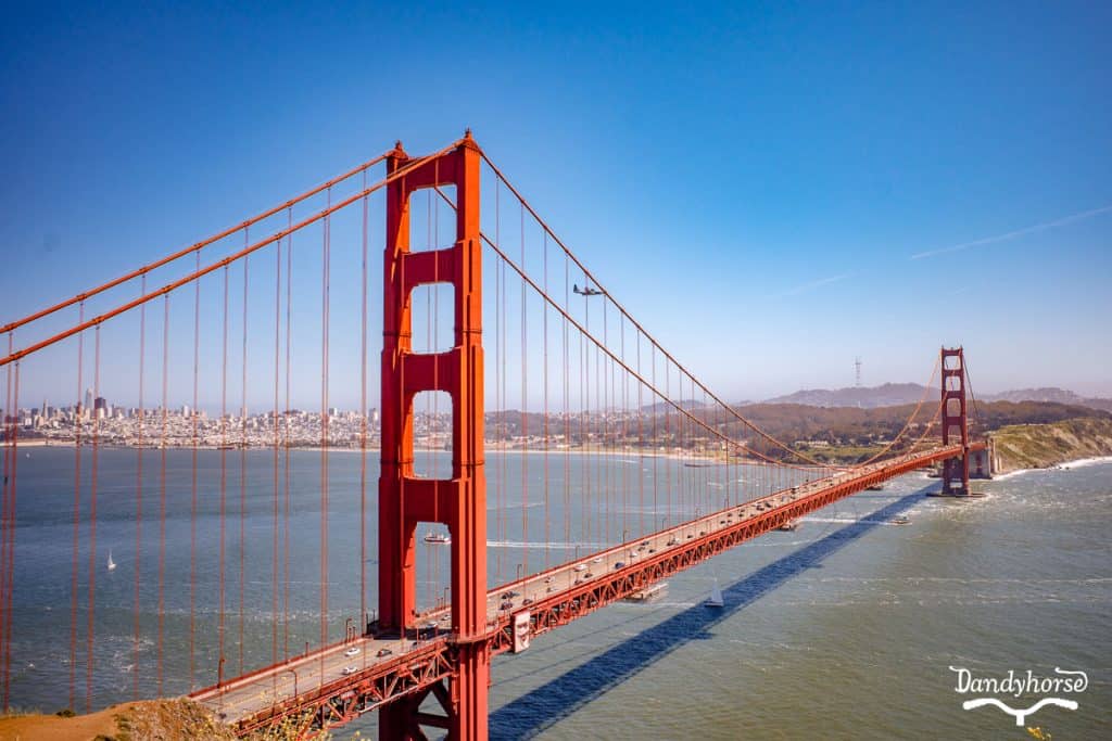 Golden Gate Bridge View from the Marin Headlands in Marin County