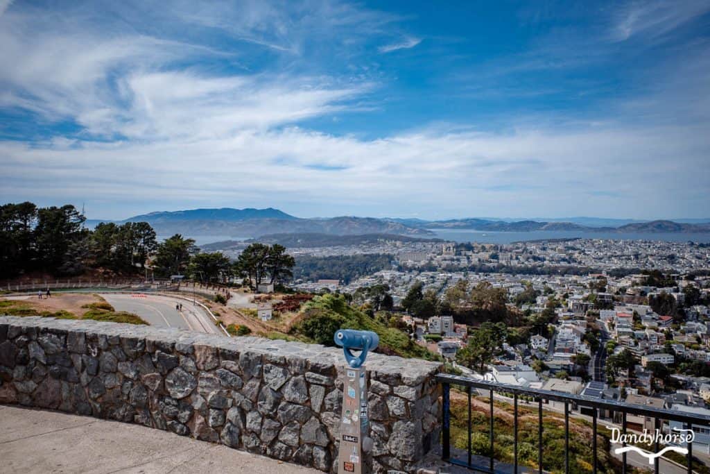 Panoramic view of the San Francisco Bay from Twin Peaks