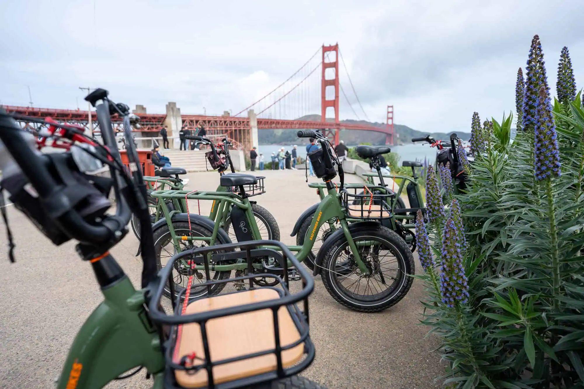 The Golden Hour — Golden Gate Bridge E-Bike Tour 7 Crissy field beach golden gate bridge san francisco sunset bike tour